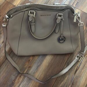 Michael Kors Soft Taupe Leather Satchel